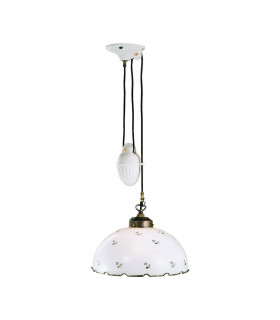 Lampada a sospensione NONNA in ottone antico 1 lampadina