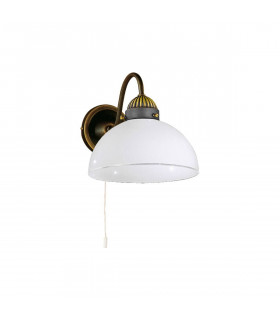 Applique stile accogliente NONNA ottone antico 1 lampadina