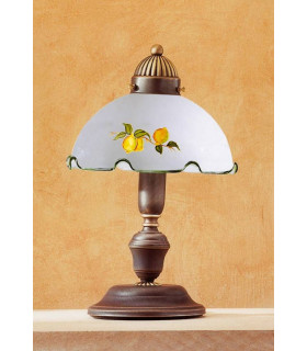 Lampe de table style cosy NONNA laiton antique 1 ampoule