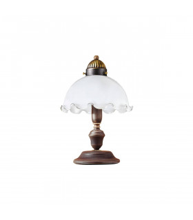 Accogliente lampada da tavolo NONNA in ottone anticato 1 lampadina