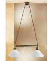 Chandelier style cosy NONNA laiton antique 2 ampoules