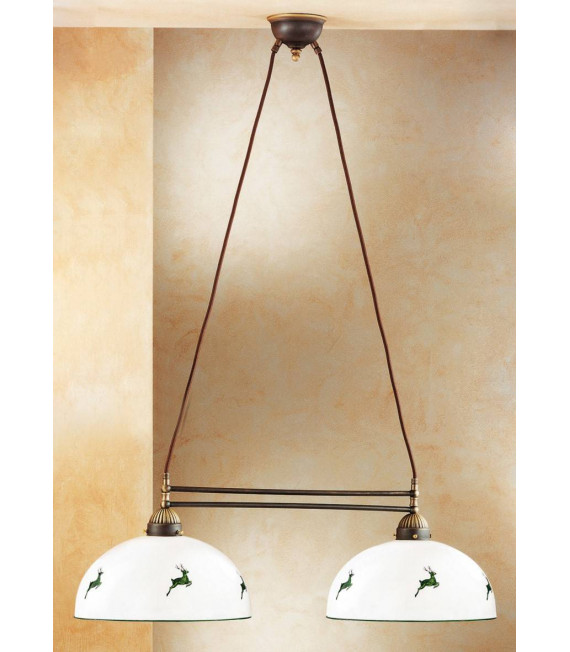 Accoglienti candelabri NONNA in ottone anticato 2 lampadine