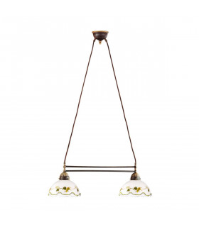 Accoglienti candelabri NONNA in ottone anticato 2 lampadine