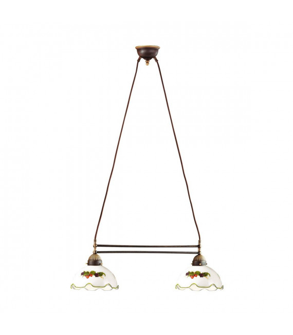 Accoglienti candelabri NONNA in ottone anticato 2 lampadine