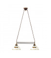 Chandelier style cosy NONNA laiton antique 2 ampoules