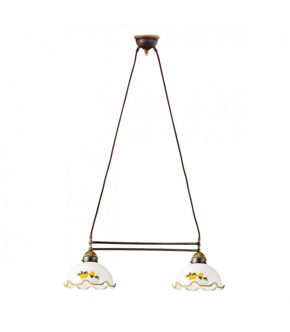Accoglienti candelabri NONNA in ottone anticato 2 lampadine