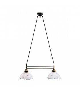 Accoglienti candelabri NONNA in ottone anticato 2 lampadine