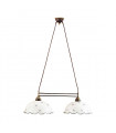 Chandelier style cosy NONNA laiton antique 2 ampoules