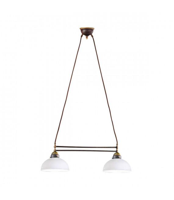 Accoglienti candelabri NONNA in ottone anticato 2 lampadine