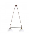 Chandelier style cosy NONNA laiton antique 2 ampoules