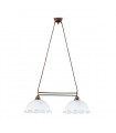Chandelier style cosy NONNA laiton antique 2 ampoules