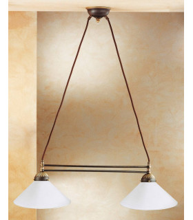 Chandelier style cosy NONNA laiton antique 2 ampoules