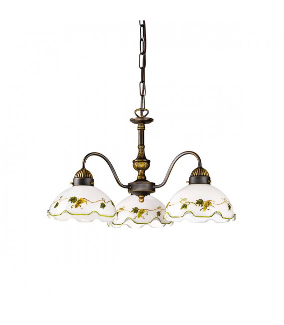 Candelabro estilo acogedor NONNA latón antiguo 3 bombillas