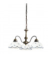 Chandelier style cosy NONNA laiton antique 3 ampoules