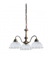 Chandelier style cosy NONNA laiton antique 3 ampoules