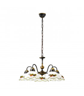 Chandelier style cosy NONNA laiton antique 5 ampoules