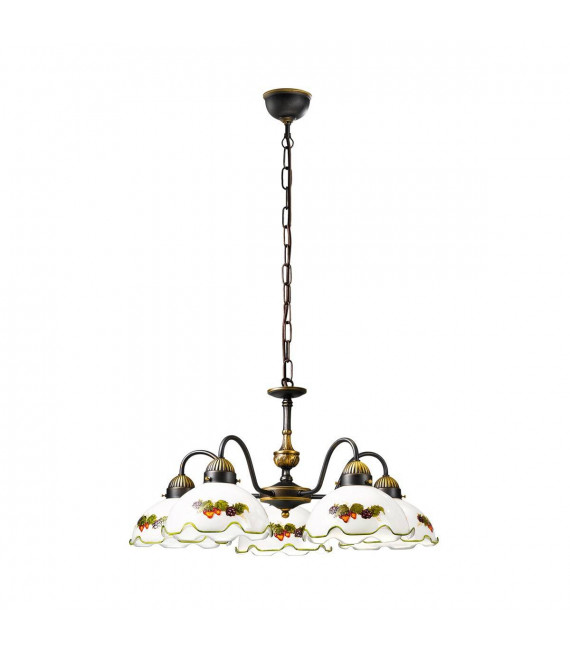 Candelabro estilo acogedor NONNA latón antiguo 5 bombillas