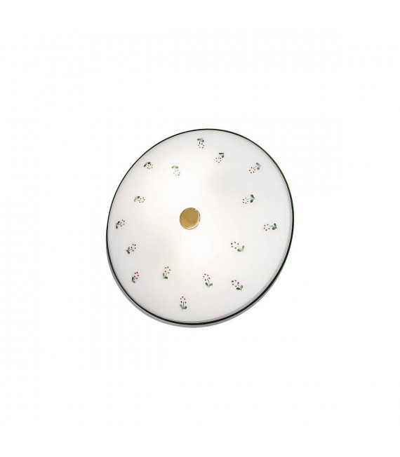 Plafoniera stile accogliente NONNA in ottone anticato 2 lampadine