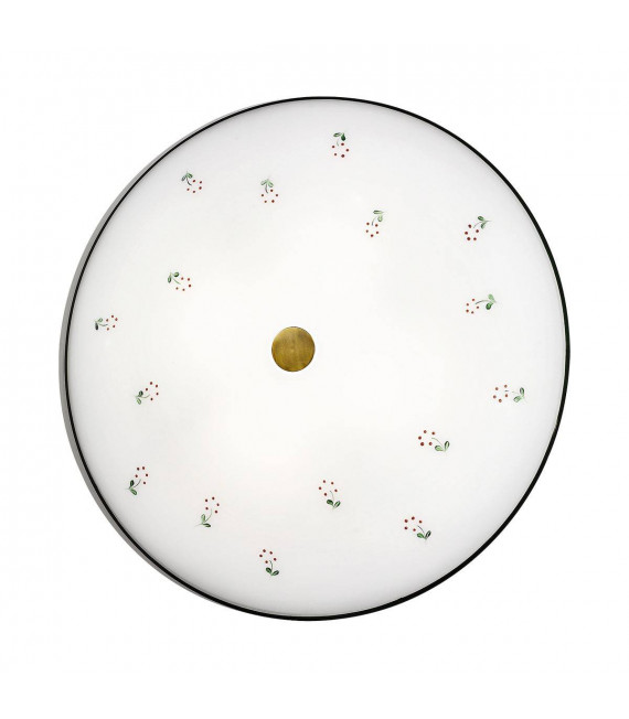 Plafonnier style cosy NONNA laiton antique 4 ampoules