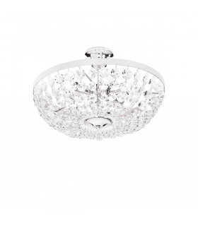 Plafonnier classique VALERIE chrome 6 ampoules
