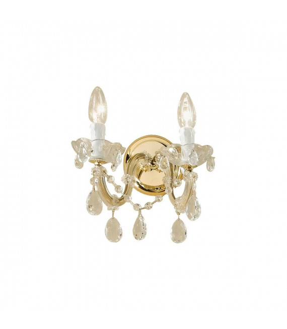Applique classica VALERIE in ottone 2 lampadine