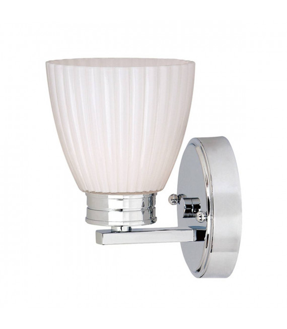 Lampada da parete Dryden5, cromata e vetro