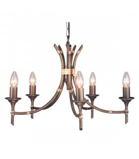 plafonnier ventilateur vintage 2 ampoules e27 max 60w brun patiné