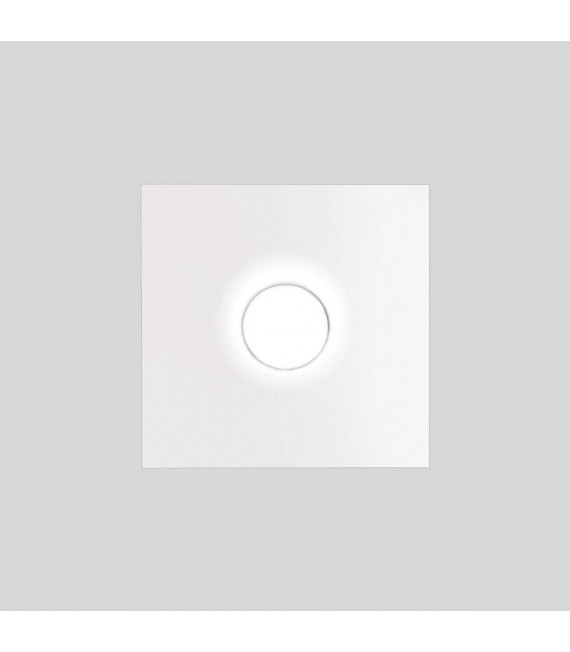Plafón cuadrado blanco 1 bombilla