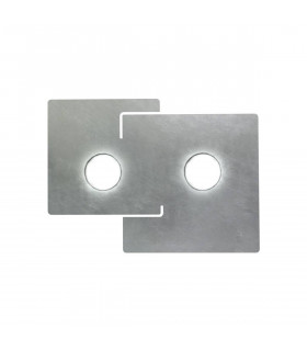 SQUARE weiße Deckenleuchte 2 Glühbirnen