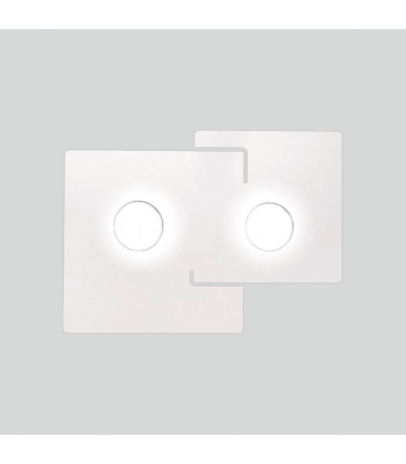 SQUARE weiße Deckenleuchte 2 Glühbirnen