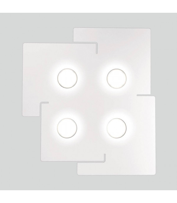 SQUARE weiße Deckenleuchte 4 Lampen
