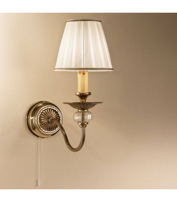 Klassische Wandleuchte ASCOT Antik Messing 1 Glühbirne
