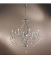 Chandelier classique CARAT chrome 8 ampoules