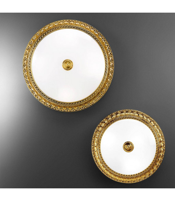 Plafonnier classique MILADY or Français 4 ampoules