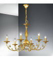 Chandelier classique PISANI or Français 6 ampoules