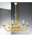 Chandelier classique PISANI Or 24 Carats 6 ampoules