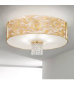 Plafonnier design EMOZIONE Or 24 Carats 6 ampoules