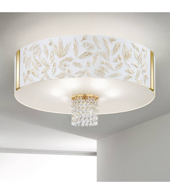 Plafoniera design EMOZIONE 24 carati oro 6 lampadine
