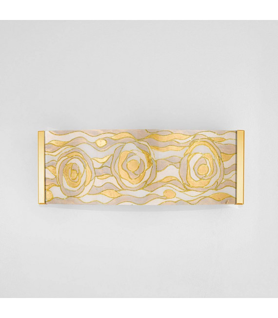Applique di design EMOZIONE 24 carati oro 2 lampadine