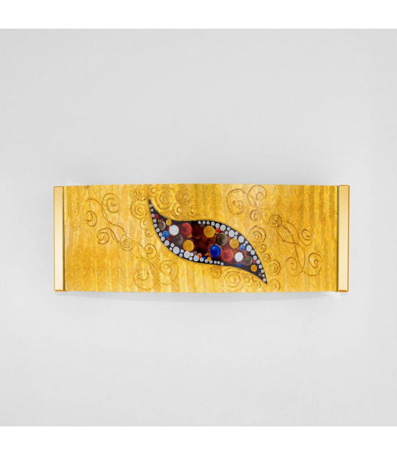 Applique murale design EMOZIONE Or 24 Carats 2 ampoules