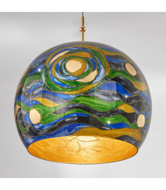 Lampada a sospensione design LUNA Gold 24 carati 1 lampadina