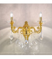 Applique murale classique CONTARINI CRYSTAL Or 24 Carats 2 ampoules