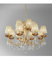 Chandelier classique VICTORIA 2 Or 24 Carats 12 ampoules