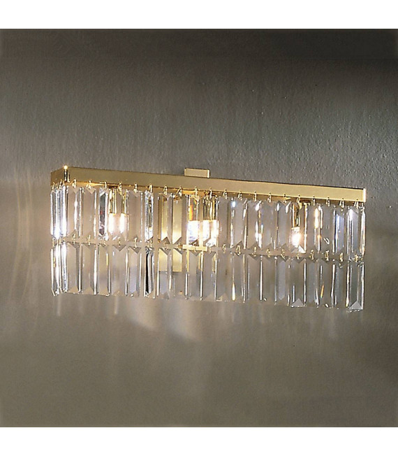 Applique murale design PRISMA Or 24 Carats 3 ampoules