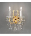 Applique murale classique MARIA LOUISE Or 24 Carats 2 ampoules
