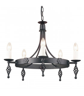 Lampada a sospensione campanile, nera, 3 lampadine