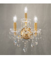 Applique murale classique SCHÖNBRUNN Or 24 Carats 3 ampoules