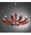 Chandelier design RIVIERA Mahagoni 10 ampoules