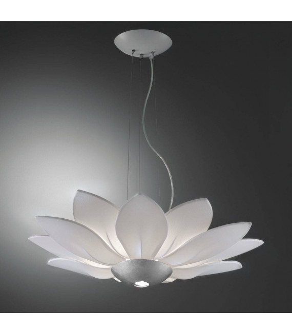 Lámpara colgante de diseño FIORE blanco 7 bombillas