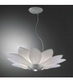 Suspension design FIORE blanc 7 ampoules